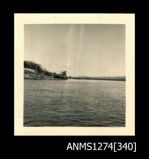 Photograph of land and water on Packe Island