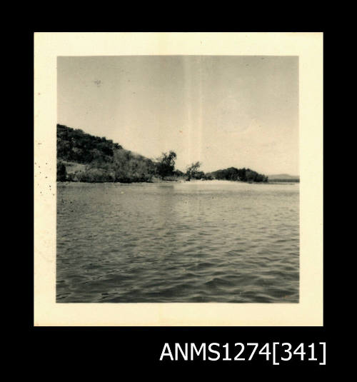 Photograph of land and water on Packe Island