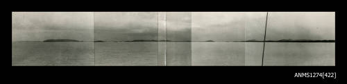 Photograph of land, taken from the water, on Packe Island