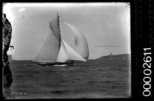 Yacht IDUNA sailing off South Head, Sydney