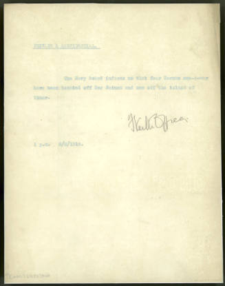 Record of a notice concerning German ships