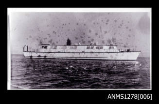 35mm colour transparency of a boat in the ocean