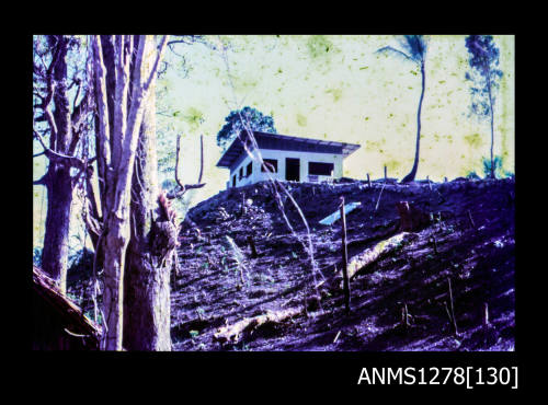 35mm colour transparency of a house or shed