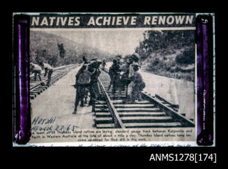 A newspaper article titled Natives Achieve Renown