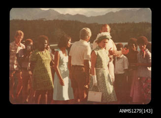 Queen Elizabeth II, Prince Philip, Denis George and others at Milne Bay