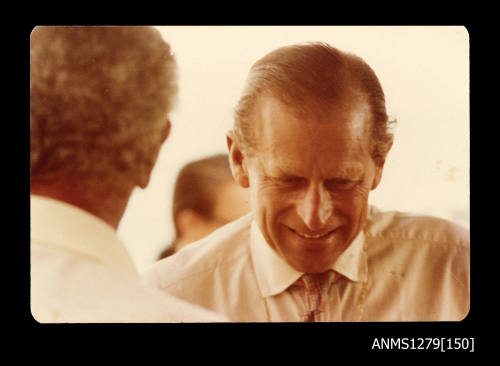 Prince Philip during his visit to Milne Bay