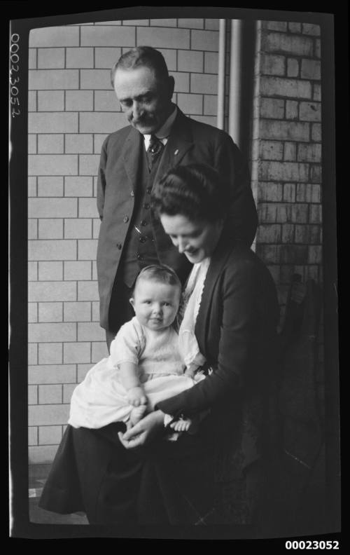 Captain Edward Robert Sterling, Ethel May Sterling and her daughter Margaret Francis Sterling
