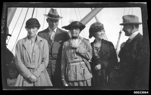 Group portrait including Captain Edward Robert Sterling