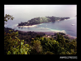 Colour photograph of an island in Cairns