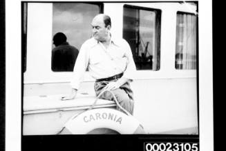 Unidentified man on board RMS CARONIA