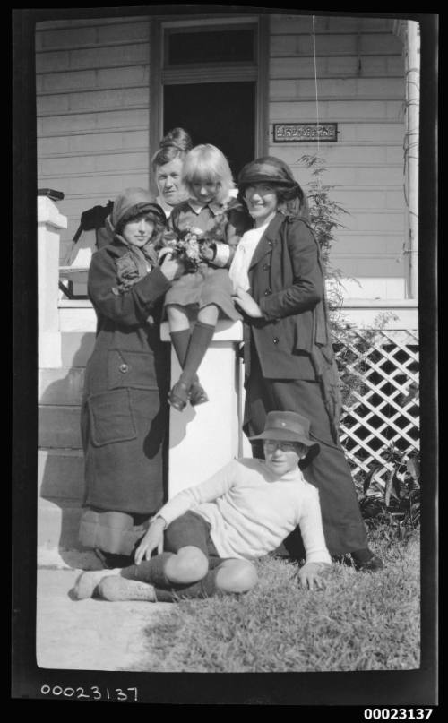 Three women and two children possibly related to Captain Edward Robert Sterling