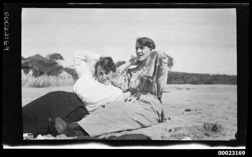 Two women at a beach