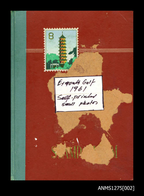 A stamp album featuring photographs, self-printed by Denis George, from Exmouth Gulf, 1961