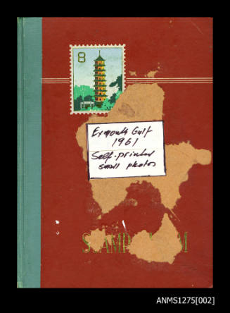 A stamp album featuring photographs, self-printed by Denis George, from Exmouth Gulf, 1961