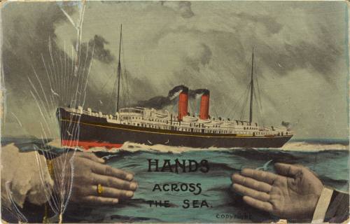 Postcard titled: Hands Across The Sea