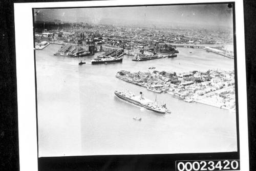 Aerial view of Sydney Harbour and city