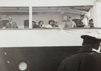 Sadako Morris and daugter June leaving Kobe on SS CHANGTE