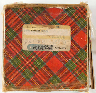 Box of Edinburgh Rock sent to Robert Stephens by his mother
