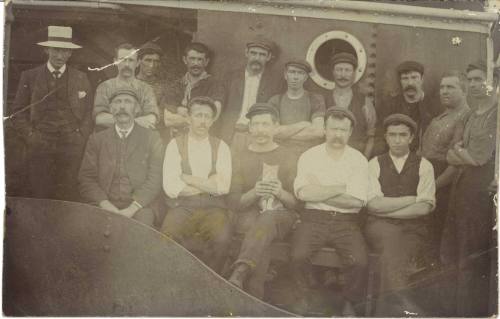 A group portrait of a ship's crew