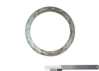 Circular band of metal from HM(A)S FANTOME ship's telegraph