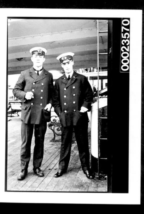 Ships and steamer crews, two officers