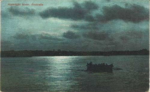 Postcard titled: Moonlight Scene - Australia