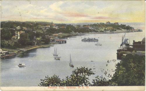 Postcard titled: Neutral Bay, Sydney, New South Wales