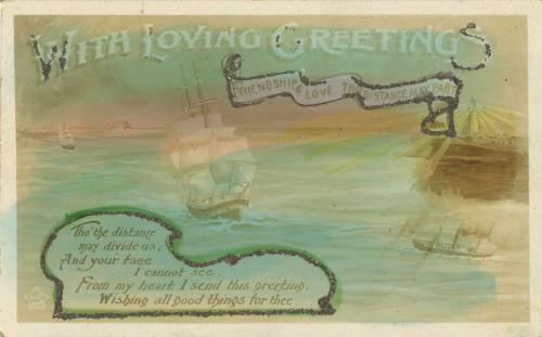 Postcard titled: With Loving Greetings