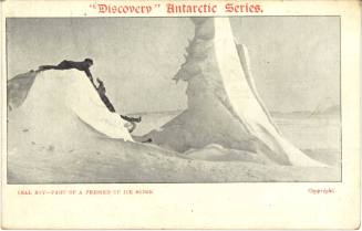 Postcard titled: DISCOVERY Antarctic Series, Seal Bay - part of a pressed up ice ridge