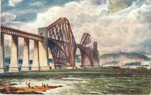 Postcard titled: The Forth Bridge, Aberdeenshire