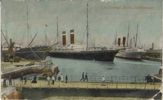 Postcard titled: The Empress docks, Southampton