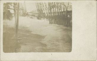 The deck of a ship in heavy seas