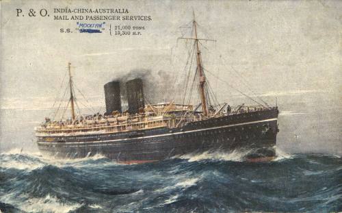 P&O India-China-Australia mail and passenger services.  SS MALOJA 21,000 Tons 15,300 HP