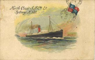 Postcard titled: North Coast Steam Navigation Co., Ltd., Sydney, New South Wales