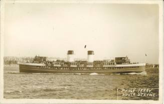 Postcard depciting the Manly ferry SOUTH STEYNE