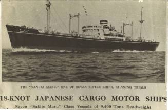 The SANUKI MARU one of the seven sister ships, running trials