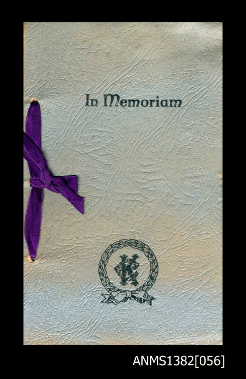 In Memoriam booklet for Haidee Spring Brown, who died 20 September 1942, aged 67 years
