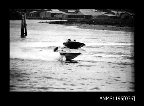 Silverwater January 1971, two outboard runabouts MAESTRO and another