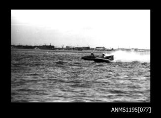 Australian National Speedboat Championships 1971, two hydroplanes including cabover type hydroplane TABOO