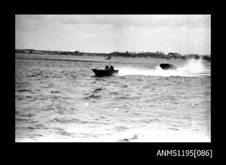 Australian National Speedboat Championships 1971, inboard runabout SAFARI and an unidentified runabout