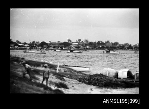 Australian National Speedboat Championships 1971, excursion boats at anchor