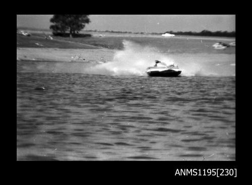 Lake Glenmaggie 1971, unlimited class hydroplane STAMPEDE