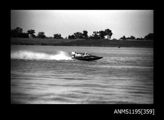 Lake Glenmaggie 1971, unidentified outboard catamaran