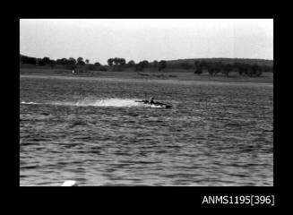 Lake Glenmaggie 1971, unidentified cabover type outboard hydroplane