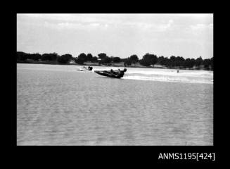 Lake Glenmaggie 1971, four outboard catamarans including AERO