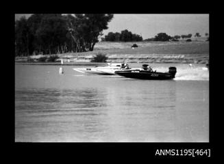 Lake Glenmaggie 1971, outboard runabout AERO and two unidentified outboard powerboats