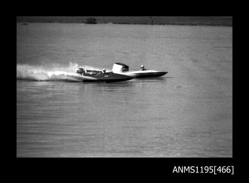 Lake Glenmaggie 1971, two outboard powerboats V0155 and FL076