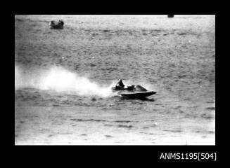 Hen and Chicken Bay 1970s, unidentified inboard hydroplane