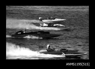 Hen and Chicken Bay 1970s, three inboard hydroplanes EAGLE, WASP TWO, VOODOO IV