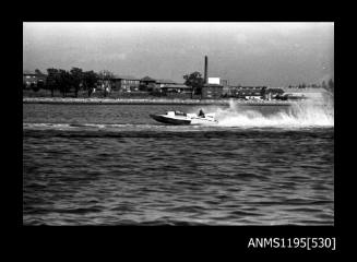 Hen and Chicken Bay 1970s, unidentified inboard hydroplane